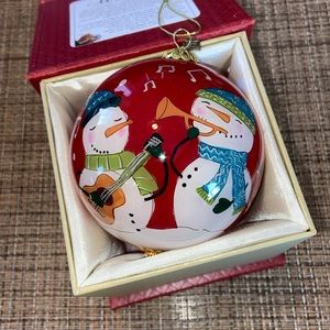 Pier 1 Imports Li Bien Ornament Snowman Ornament 2018 Hand Painted